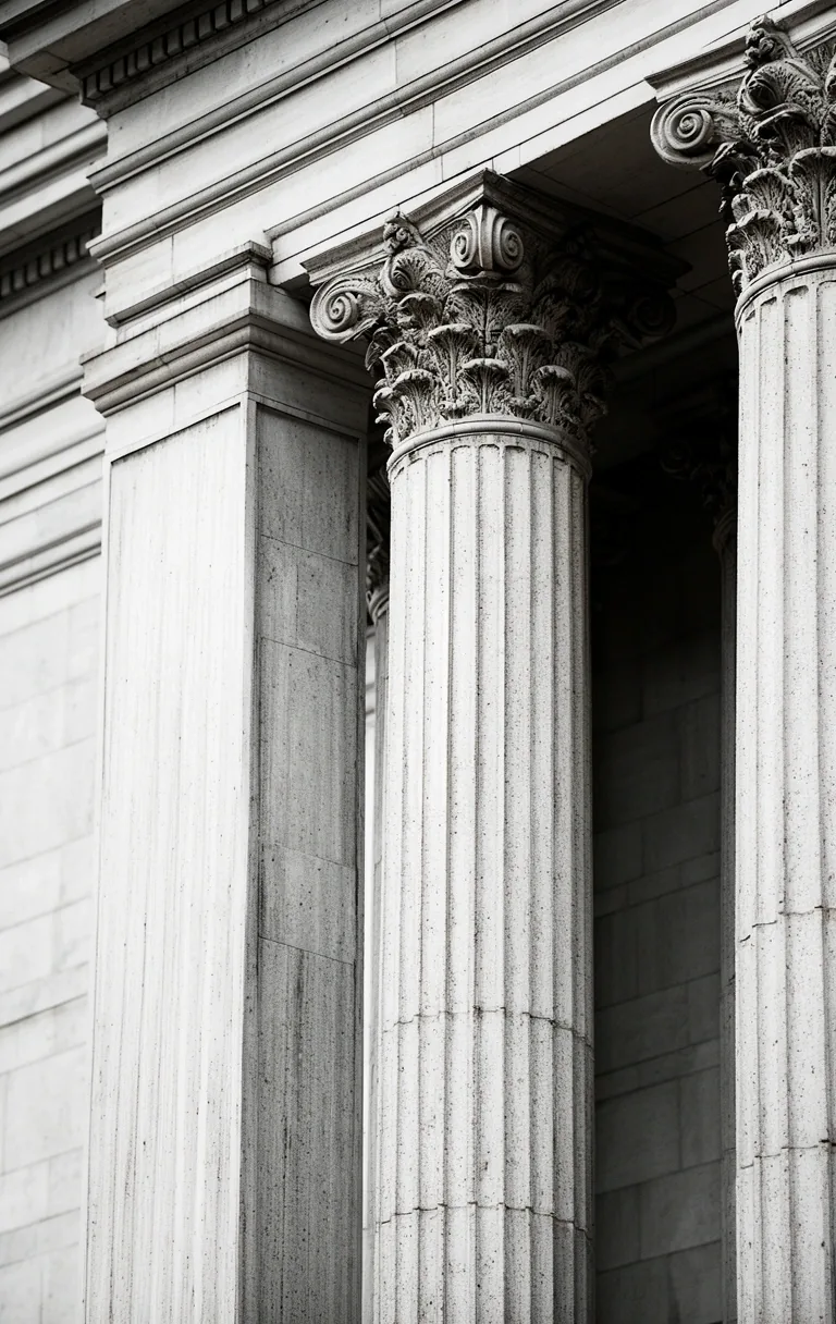 Architektonický detail finanční instituce